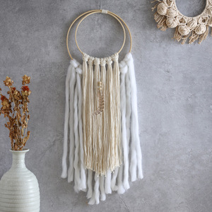 <span class=keywords><strong>Attrape</strong></span>-rêves en plumes de style ange, 20x55cm, 3 couleurs, artisanat populaire fait à la main, kit d'<span class=keywords><strong>attrape</strong></span>-rêves - Product Image 4