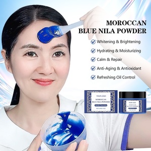 <span class=keywords><strong>Masque</strong></span> en poudre pour le <span class=keywords><strong>visage</strong></span> et le corps, marque privée OEM, 30g, purifiant, éclaircissant, argile bleue marocaine <span class=keywords><strong>Nila</strong></span>, nettoyage en profondeur, soin de la peau, logo personnalisé - Product Image 1