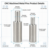 Charnière de porte ronde en acier inoxydable 304 usinée sur mesure par CNC, avec connecteur mâle-femelle, perçage et électroérosion à fil, robuste et solide