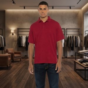 Camisa de Piqué para Hombre con Cuello Bordado, Tejida, de Secado Rápido, Manga Corta, Deportiva, Casual, para Golf, Transpirable, Ligera, al por Mayor - Product Image 4