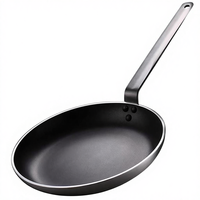 Poêle à frire en alliage d'aluminium, grande capacité, usage domestique, commercial, hôtelier, compatible induction professionnelle, cuisinière à gaz, manche long