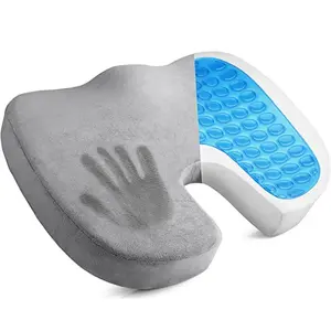 PTカスタムロゴ/パッケージ尾骨人間工学に基づいた低反発シートクッションオフィスチェア整形外科用ジェルカーシートクッション