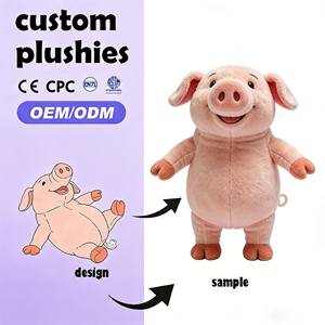 Juguetes de Peluche Personalizados Súper Suaves, Fábrica China Auditada, Venta al Por Mayor OEM, Juguetes Promocionales de Animales Lindos Bordados para Bebés y Niños - Product Image 5