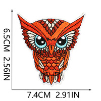 Patch en tissu brodé écologique Xiaotian pour camping-car, motif hibou, baleine, tortue, à thermocoller ou à coudre, en polyester, pour chapeau