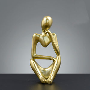 Patung dekorasi rumah kerajinan Resin, dekorasi karakter abstrak Mini Modern untuk ruang tamu pola unik - Product Image 5