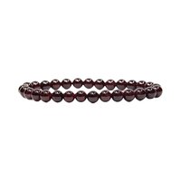 Bracelet extensible artisanal en perles de grenat rouge naturel de 6 mm pour enfants, collection Shrekha Creations, vente en gros