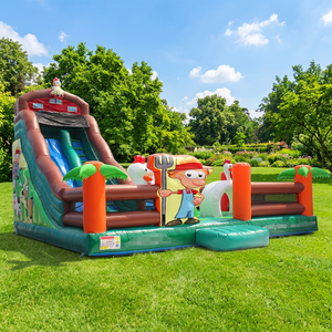 WINSUN - Castillo Inflable para Exteriores, Parque de Diversiones Inflable, Trampolín Inflable - Product Image 1
