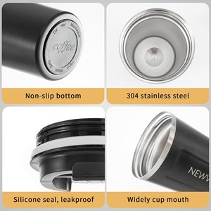 Custom Portable 17oz Double Wall Vacuum Stainless Steel Handgrip Smart Coffee Mug 12-24 Hours Thermal Insulation Eco-Friendly - Product Image 5