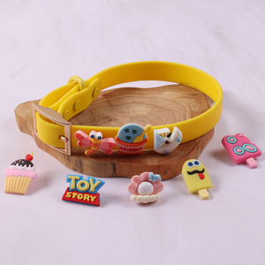 Diseño de moda personalizado Pvc Diy <span class=keywords><strong>Collar</strong></span> de perro ajustable impermeable silicona goma <span class=keywords><strong>Collar</strong></span> de perro Correa - Product Image 5
