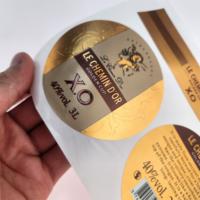Etiquetas impresas autoadhesivas personalizadas para vino, vino tinto, Tequila, whisky, vodka, brandy, botellas de uso industrial para cerveza, jugo, café