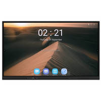 Pizarras Inteligentes con Certificación EDLA de Android 13, Pizarra Interactiva de 65, 75 y 86 Pulgadas, Pizarras Interactivas Negras con Puerto USB Tipo C y VGA