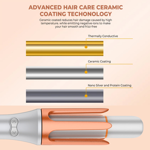 Hot bán gốm xoay Curler PTC nóng tự động uốn sắt tự động LCD kỹ thuật số tóc Curler - Product Image 5