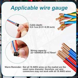 2P H型低電圧ワイヤコネクタ、被覆剥き不要、24-20AWG、はんだ不要クイックスプライスタップコネクタ（自動車用） - Product Image 6