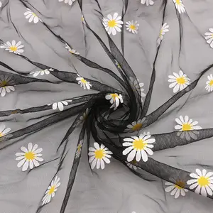 Gonna in crisantemo margherita multicolore design 100 poliestere tessuti a rete per abbigliamento donna gonna per bambini