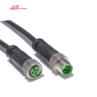 Connecteur de câble LED électrique M8 à 2, 3, 4 ou 5 broches, fiche mâle/femelle, pour câble électrique