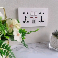 UK 13A Blanc grands interrupteurs et prises à bascule électriques, USB type-c Prise murale à charge rapide prise murale interrupteur mural