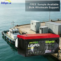 Batterie LiFePO4 rechargeable 24V 120AH Grade A 6000+ cycles, cycle profond, marine, CAN Bus, BMS intelligent, borne M8, CE RoHS IP67, OEM ODM