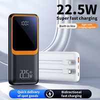 Batterie externe portable étanche de 20000 mAh avec charge rapide 22,5 W, affichage de la sortie 1A, idéale pour l'extérieur