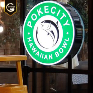 Hộp Đèn Quảng Cáo LED Hình Tròn Ngoài Trời Giá Tốt Nhất Hộp Đèn Led Hình Tròn In Logo Chữ Cái Gắn Tường Có Giá Đỡ - Product Image 4