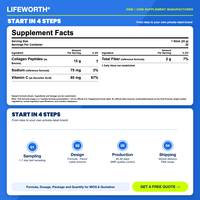LIFEWORTH Peach Oolong Collagen Peptides Fibres Poudre Beauté en Sachets 30 Bâtonnets Poids Net 180g Boisson Quotidienne Riche en Protéines