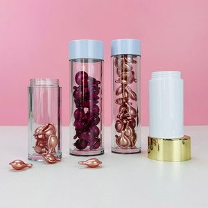 High Quality Transparent <b>Empty</b> 50Ml 80Ml 100Ml Thick Wall <b>Plastic</b> Pink Eyelash Pill Shaped <b>Bottles</b> - Product Image 4