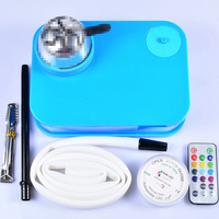Offre Spéciale Narguilé Chicha Portable en Acrylique Petit Format Design Livre Arabe Multi-Couleurs avec Tuyau Simple et Boîte Lumineuse LED