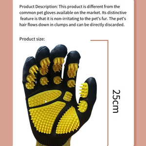 Sarung tangan Pembersih perawatan kucing anjing peliharaan, sarung tangan perawatan mandi hewan peliharaan penghilang bulu kotoran - Product Image 5