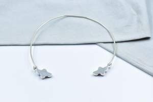 Handmade Pink Dahlia Turquoise & Sterling <b>Silver</b> <b>Choker</b> Necklaces For Wedding Party Designer Jewellery - Product Image 3