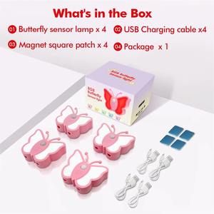 Lampe Papillon RGB Intelligente à Détection Corporelle, Protection Oculaire, Lumière d'Ambiance Magnétique, Veilleuse LED Papillon - Product Image 4