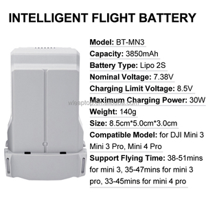 Batterie de vol intelligente Mini 3 Pro Plus, 47 minutes d'autonomie maximale, batterie d'origine authentique pour accessoires DJ Mini 3 Series - Product Image 2