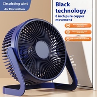 Produits pour la maison intelligente, ventilateur de bureau USB, ventilateur portable moderne de 5 pouces, super silencieux, rotation à 180 degrés, appareil électroménager