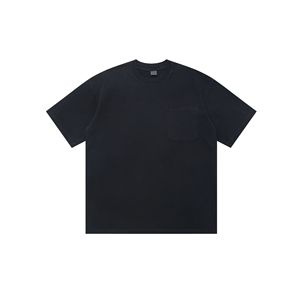 280g di cotone pesante doppio lavaggio tasca t-shirt moda Vintage fatta <span class=keywords><strong>vecchia</strong></span> spalla girocollo manica corta - Product Image 5
