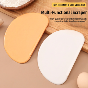 2-Color TPEE Dough Scraper <b>Set</b>, Flexible Pastry Bowl Scraper for <b>Baking</b> & Pastry Tools, Non-Stick Food-Grade Kitchen Gadget - Product Image 1