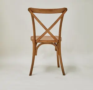 Manufacturer Wholesale Stacked Wood Finish Wedding Dining Plastic Resin Cross Back Chair For Events