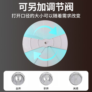 Rejilla de Ventilación Redonda para Aire Acondicionado Central Seshun, Salida de Aire Esférica Giratoria de 360 Grados, Plástico Blanco, Modelo QP - Product Image 5