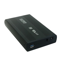Boîtier de disque dur SATA en aluminium USB 3.0 de 3,5 pouces avec adaptateur pour disque dur de bureau