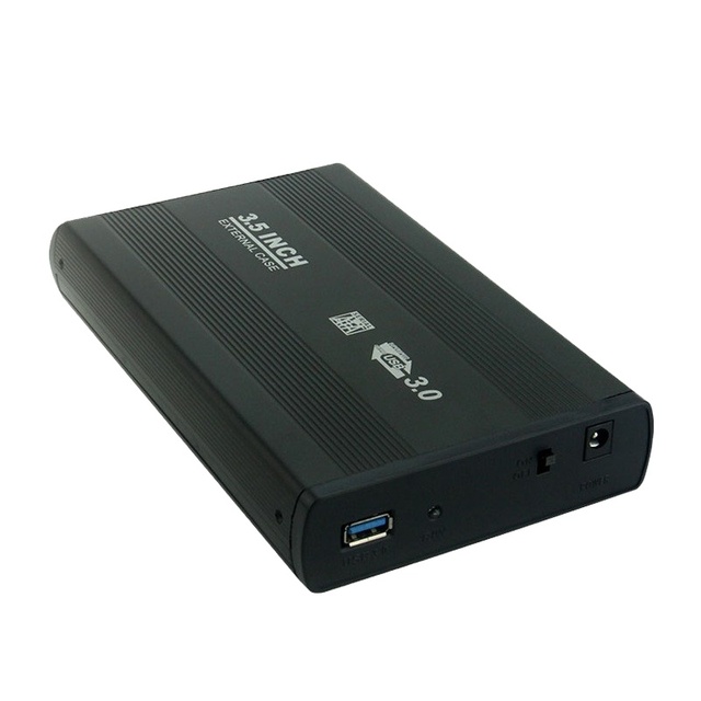 3.5 Inch USB 3.0 Aluminum SATA Hard Disk Enclosure with Adapter for Desktop HDD