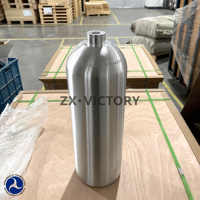 Bouteille de gaz CO2 en aluminium de qualité alimentaire ZX OEM ODM DOT 5lb 10lb 20lb CGA580, vente directe usine pour machine à soda et boissons, rechargeable