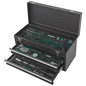 Caja de Herramientas Metálica Portátil 505x215x250mm con 2 Cajones, Juego de 166 Piezas, Kit de Herramientas para el Hogar - Product Image 5