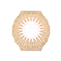 Boîtier de montre en laiton serti de diamants VVS Moissanite pour Casio G-Shock GA2100, compatible avec les pièces de montre en or et argent, vente en gros