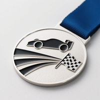Design personnalisé or argent plaqué cuivre médaille voiture de course Motorsport Award Trophy Championship Prize Achievement Medal