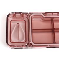 Pilulier quotidien médecine organisateur boîte 4 compartiments Portable vitamine étui à pilules pour voyager en plastique étui à médicaments poche