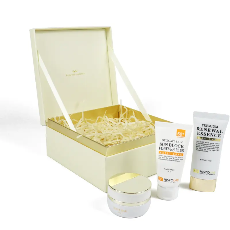 container recycled book shaped cream cosmetic packaging set wheat straw skin care glass cosmetics makeup packaging gift box