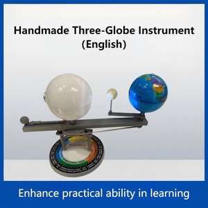 Kit d'instruments DIY faits à <span class=keywords><strong>la</strong></span> main à trois globes - Modèle <span class=keywords><strong>de</strong></span> l'orbite Soleil-<span class=keywords><strong>Terre</strong></span>-Lune avec options en anglais/chinois - Product Image 6