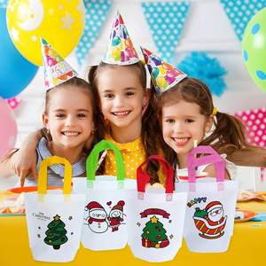 DIY Christmas Graffiti Shopping <b>Bag</b> Set Reusable Party <b>Bags</b> 12 Pcs Non-Woven Colouring Pens <b>Colour</b> <b>Your</b> <b>Own</b> <b>Bag</b> for Children - Product Image 1
