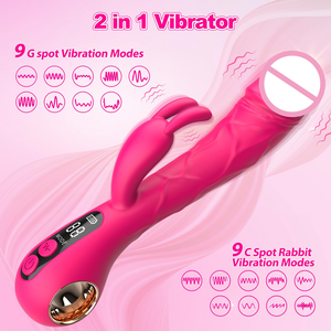 Fabrik Großhandel 2 in <span class=keywords><strong>1</strong></span> weibliche Kaninchen Fingers chnalle Vibrator Sexspielzeug für vaginale Frauen Leistungs starke G-Punkt Klitoris Stimulator - Product Image 4