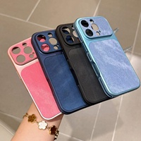 Étui de téléphone en jean, motif denim, luxe, antichoc pour iPhone
