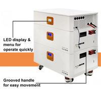 Système d'énergie solaire hybride hors réseau avec onduleur et batterie LiFePO4 extensible pour le stockage d'énergie domestique et la sauvegarde de l'alimentation de la maison