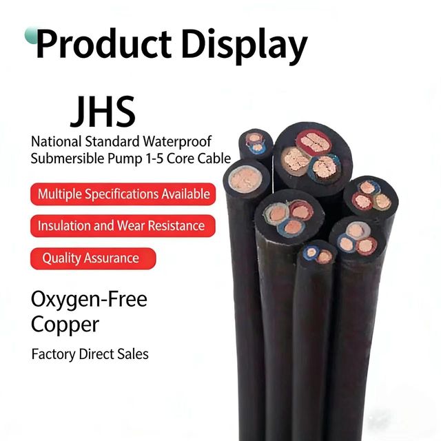 JHS-1*10/16/25 Mm² Waterproof Rubber-sheathed Cable, Resistant to Both Low and High Temperatures, for Use with Submersible Pumps