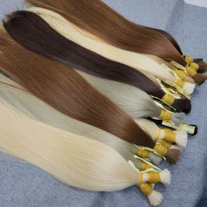 Extensions de cheveux humains bruts bouclés vierges alignés sur les cuticules vietnamiennes en vrac naturelles avec des styles droits et ondulés - Product Image 4